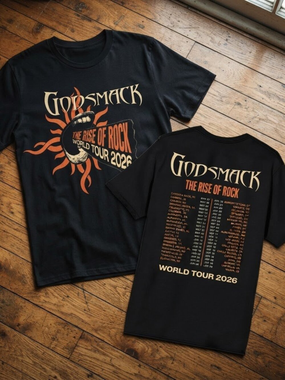 Godsmack Rise Of Rock World Tour 2026 Graphic Concert Unisex T-Shirt